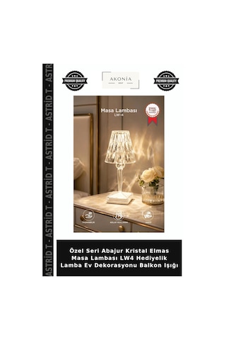 Özel Seri Abajur Kristal Elmas Masa Lambası Lw4 Hediyelik Lamba Ev Dekorasyonu Balkon Işığı