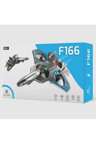 Katjmer F166 Uçak Flying Club Dayanıklı Köpük Gövdeli 2.4ghz Uzaktan Kumandalı 360derece Dönebilen Oyuncak 3batarya