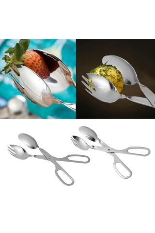 Homyl Mutfak Paslanmaz Çelik Pişirme Tong Kelepçe Gıda S Gümüş GÜmüş