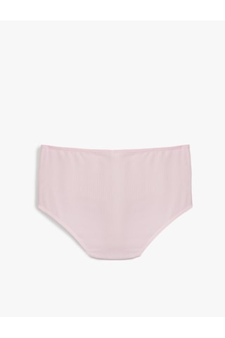 Koton Etiket Detayı Ribanalı Yüksek Bel Hipster Kadın Külot Pembe 5slk30169mk Gül