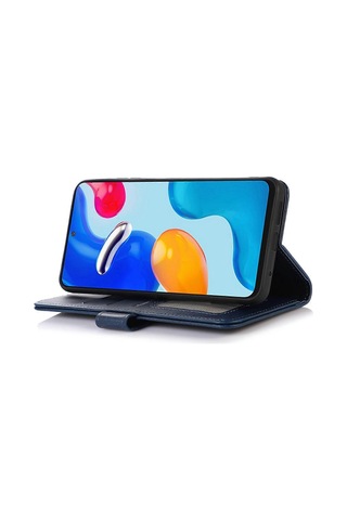 İphone Uyumlu 16 Plus Kılıf Pu Deri Çanta İnek Derisi Doku Standı Telefon Kılıfı