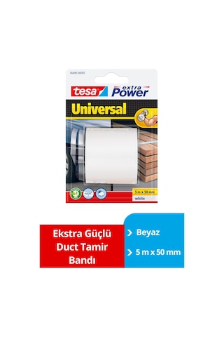 Tesa Ekstra Güçlü Duct Tamir Bandı, Beyaz