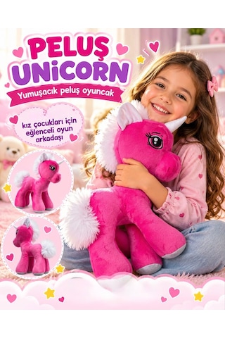 Oyuncak Sevimli Unicorn At Pony 43 Cm My Little Pony Oyun Arkadaşı Hediyelik Peluş Pembe