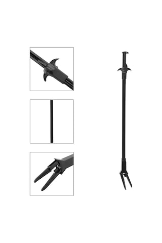 Yaleker Uzun Akvaryum Bitki Makası - 50 Cm Siyah, Balık Yemi Ve Temizlik Aracı, Su Bitkileri Bakımı İçin Pratik Çözüm