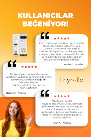 Thyrelle Cilt Beyazlatıcı Kararma ve Renk Eşitsizliklerine Karşı Etkili Bakım Kremi 50 ML