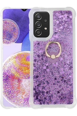 Galaxy Uyumlu A23 Kılıf Tchs Milce Kapak - Mor Mor