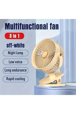 Willowhaven Type A Usb Mini Klip Fan Multifonksiyonel Taşınabilir Ayaklı Aydınlatmalı Camping Ofis