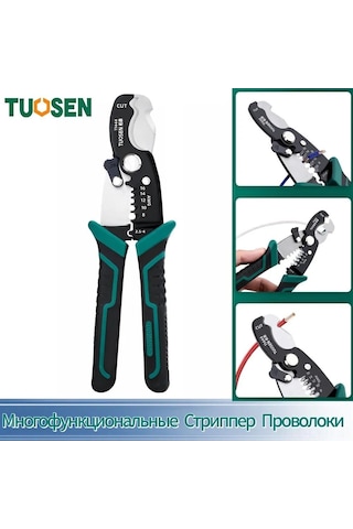 Youtek Elektrikçi İçin 190mm Çok Amaçlı Tel Soyucu - Manuel Kablo Ve Ağ Kablosu Soyma Aracı