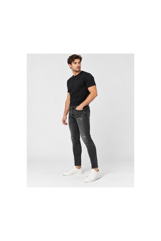 Nova Earth Art Antrasit Az Yırtıklı Skinny Jean Pantolon 36