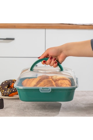 Porsima 1094 Pasta Kek Börek Saklama Kabı Yeşil