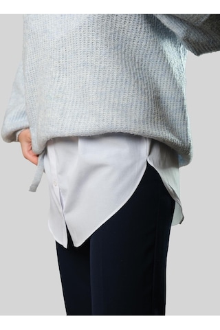 Beyaz Gömlek Etek İçlik Terikoton Düz 1021 42 Beyaz