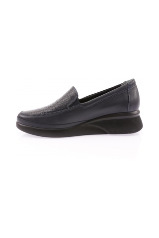 Dgn 3601 Kadin Kalin Taban Comfort Ayakkabi Lacivert Kroko