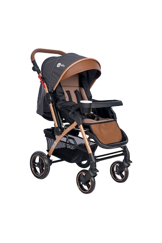 4 Baby Active Plus Çift Yönlü Bebek Arabası Antrasit Gold