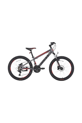 Bisan Cooper Çocuk Bisikleti 30 Cm V Fren 24 Jant 21 Vites Füme Kırmızı Füme - Kırmızı