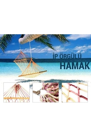Ip Örgülü Ahşap Hamak (529961193)