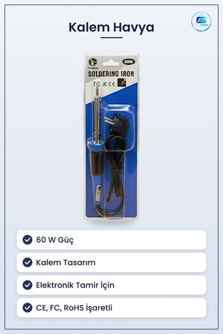 Tekli Kalem Havya 60 W Elektrikli Lehimleme Aleti Elektronik Tami