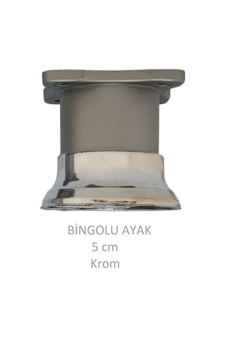 Bingolu Ayak, Plastik, 5 Cm Vidalar Dahil, Krom Krom
