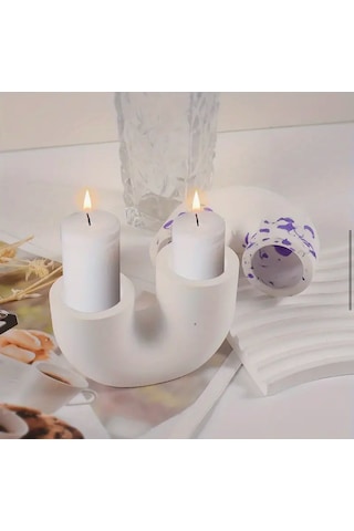 Dekoratif U Şamdan Mumluk Home Design