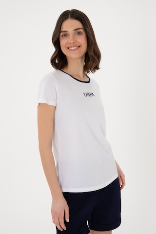 U.S. Polo Assn. Kadın Beyaz Bisiklet Yaka Tişört 50305765-VR013