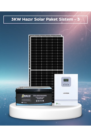 3kw Hazır Solar Paket - 3 Mppt Akıllı İnverter Off-grid Sistem
