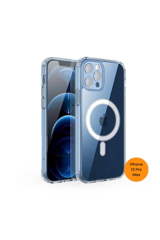 Teknoway Apple, Uyumlu iPhone 13 Pro Max Magshield Kılıf Şeffaf