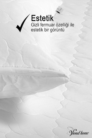 Vionel Home %100 Pamuk Kapitone 2’li Yastık Koruyucu Kılıf 50 x 70 CM