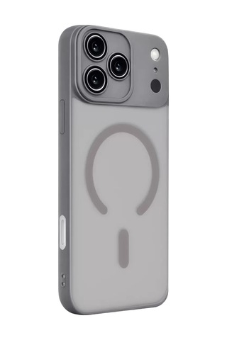 Apple İphone 17 Pro Max Jota Lensli Magsafe Kapak - Titan Gri renkli