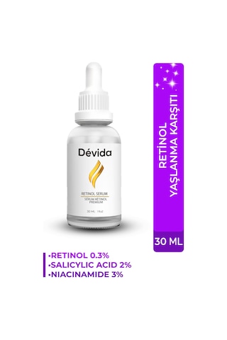 Devida Yaşlanma ve Kırışıklık Karşıtı Göz Çevresi Retinol Serum 30 ML
