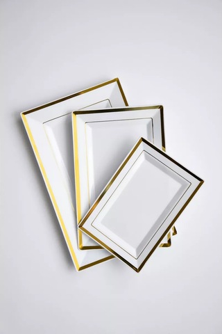 Family Co. Tek Kullanımlık Plastik Servis Tabakları Seti 6 Adet. 210113081 100 adet