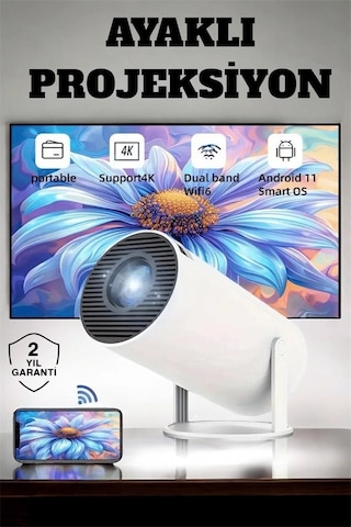 Mey İthalat 130 İnç Geniş Ekran Ve 4k Destekli Full Hd Projeksiyon Cihazı