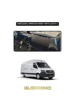 Mercedes Sprinter W907-w910 2018+torpido Koruma Halısı Siyah Kenar
