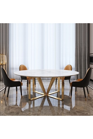 Metal Modern Ava Yemek Masası