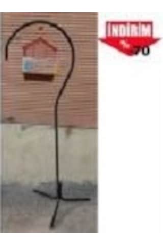 2 Li Kuş Kafesi Askısı Kafes Asma Ayağı Stand Sehpalı Siyah