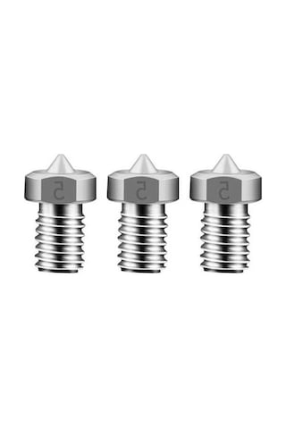 Moly Yunboo Aibecy V6 Titanyum Allüminyum Nozzle Seti - 1.75mm Filament İçin 0.5mm Çaplı 3 Adet - Dayanıklı Uçlar