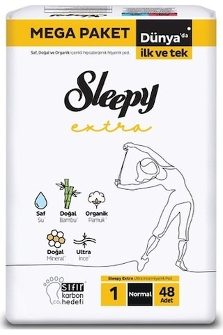 Sleepy Extra Ultra İnce Normal Hijyenik Ped No:1 48'li