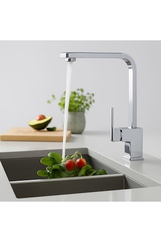 Modern Tasarım Krom Lavabo Bataryası Paslanmaz Pirinç Malzeme Uzun Ömürlü Banyo Bataryası Diğer