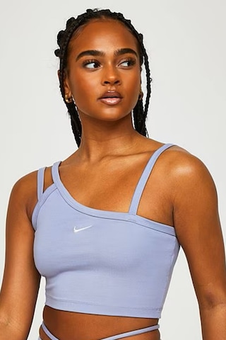 Nike Sportswear Everyday Modern Women's Asymmetrical Crop Tank Kadın Askılı Crop Atlet Bra Lila Lila