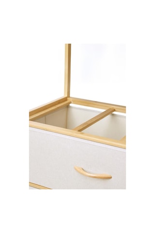 Digithome Bambu 2 Raflı 3 Çekmeceli Dolap Çok Amaçlı Düzenleyici Organizer Şifonyer - B9197 Kahverengi