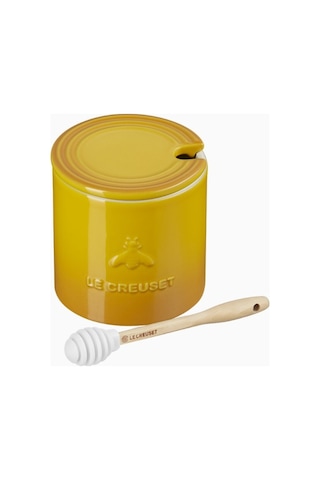 Le Creuset Lüks Tasarım Seramik Bal Kabı Ve Kaşığı Sarı