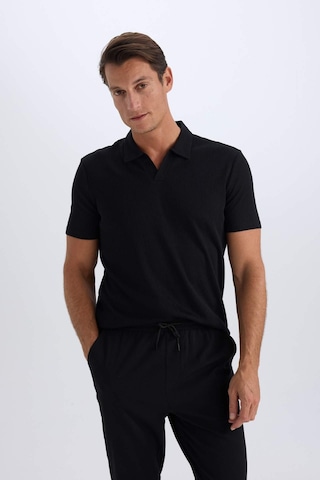 DeFacto Slim Fit Dar Kesim Polo Yaka Kısa Kollu Siyah Tişört W9274AZ25SMBK81