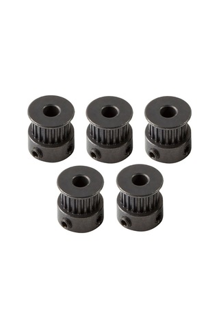 Moly Creality 3d Yazıcı Parçası: 20 Dişli 2gt Zımba Tekerleği, 5mm Çap, 6mm Kayış, Alüminyum, 5 Adet