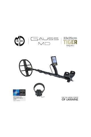Gauss Md Dedektör Tıger 33x25,5cm Başlık + Kulaklık