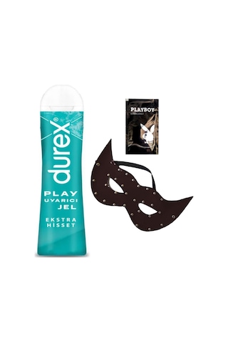 Durex Play Ekstra Hisset Bay Bayan Uyarıcılı Jel 50 Ml + Siyah Deri Göz Maskesi + Hediye