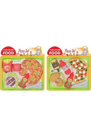 Uçar Oyuncak Tableware Food Tepsili Pizza Set