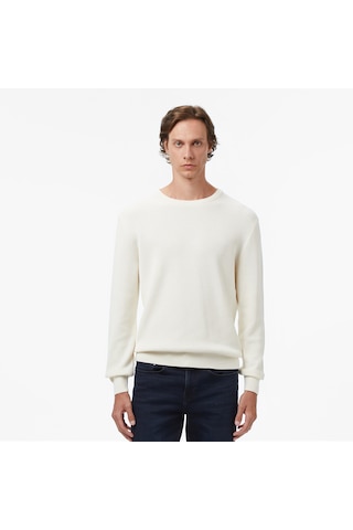 Nautica Erkek Krem Classic Fit Kazak Düz S57212t Krem
