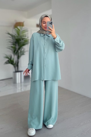 Ka Hijab Pearly Takım - Su Yeşili