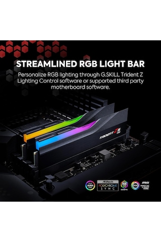 Gskill F5-6800J3446F48GX2-TZ5RK 96 GB (2x48) Trident Z5 RGB 6800 MHz CL34 DDR5 Ram
