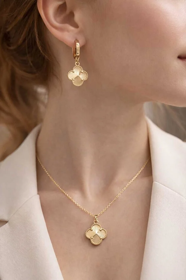 Banum Luxury Lüx Tasarım Çelik 3lü Set Altın