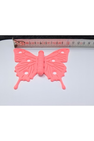 Kelebek Figürlü Menteşe Plastik Pembe