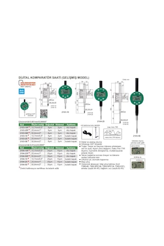INSIZE 2104-10 Dijital Komparatör (Gelişmiş Model)